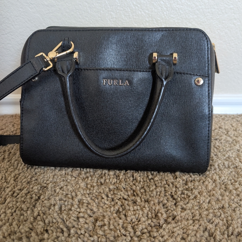 Furla Black Leather Handbag